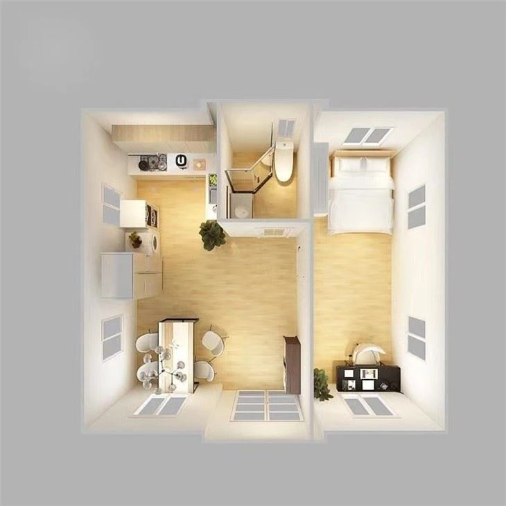 Foldable Prefab Home With Toilet
