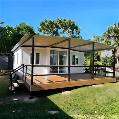 Modern Expandable Container House With A Porch